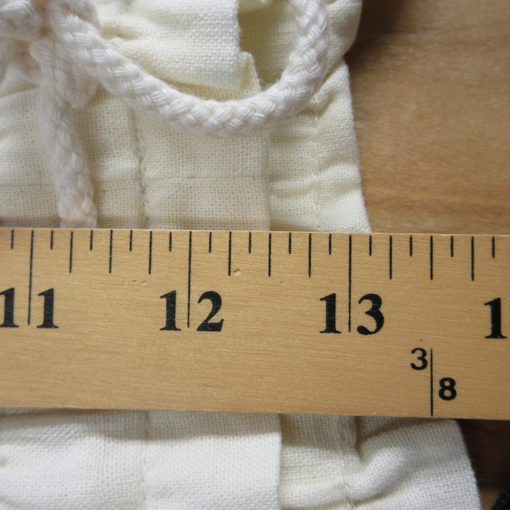 HANG TEN Linen Blend  Pull On Shorts XL Sheer Cream Ivory Drawstring Relaxed NWT - Picture 10 of 11